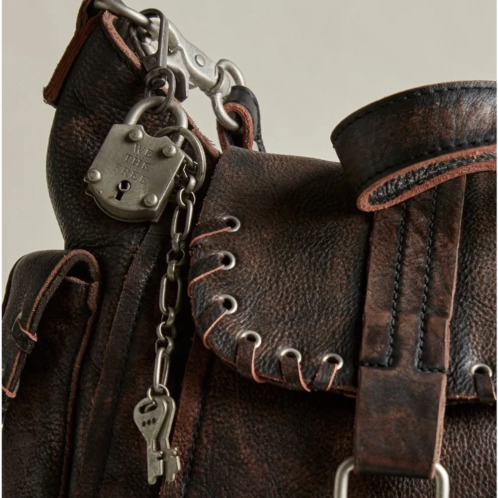 Free People We The Free Baby Leigh Distressed Handbag - Picture 2 of 5